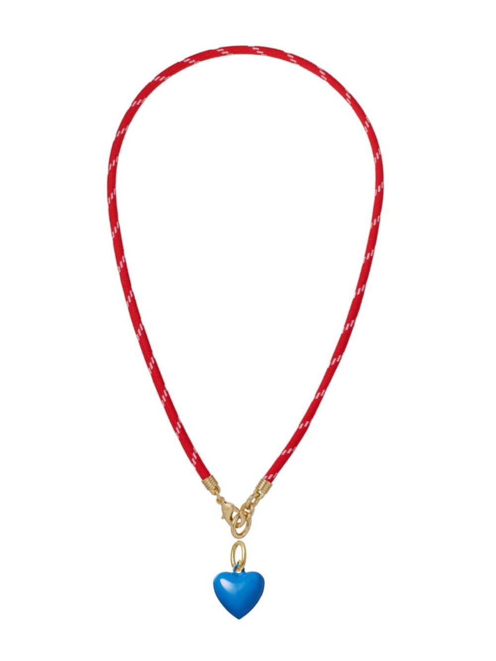 Roxanne Assoulin The Happy
Cord
Charm Necklace Red Cord Blue Heart
